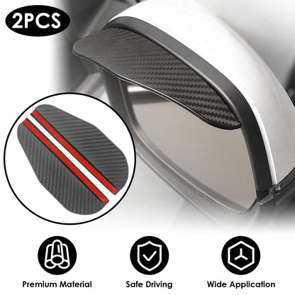 2-Pieces: Car Side Mirror Rain Guard