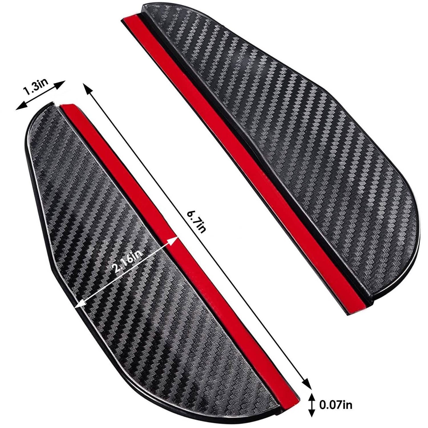2-Pieces: Car Side Mirror Rain Guard