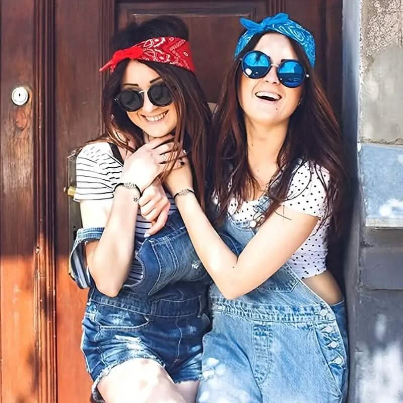 2-Pieces: Classic Vintage Handcuff Charm Friendship Bracelets