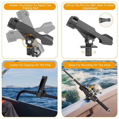 2-Pieces: Fishing Boat Rod Holders