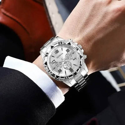 2-Pieces: High-End Fashion Handsome Quartz Wrist Watch