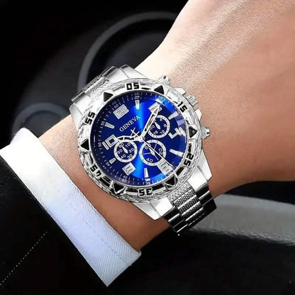 2-Pieces: High-End Fashion Handsome Quartz Wrist Watch