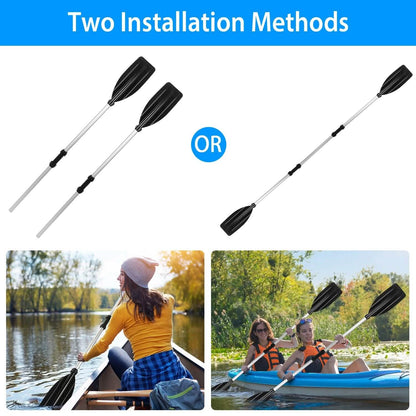 2-Pieces: Kayak Paddles Aluminum Alloy Detachable Canoe