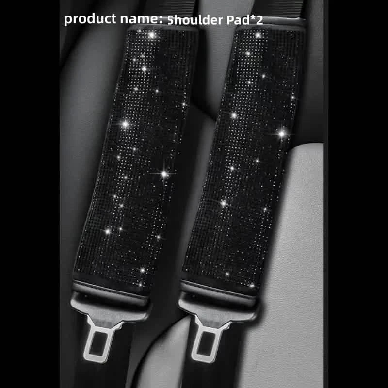 2-Pieces: Luxury Leather Seat Belt Protectors