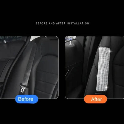 2-Pieces: Luxury Leather Seat Belt Protectors