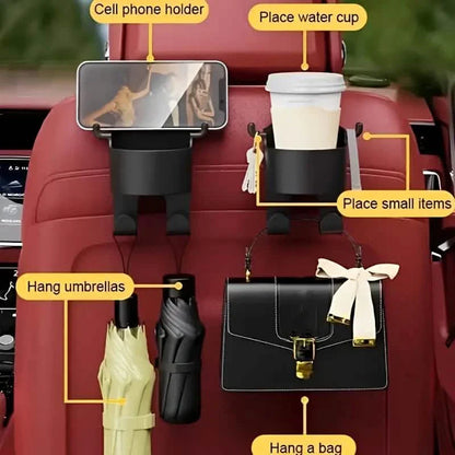 2-Pieces: Multifunctional Car Seat Back Hooks
