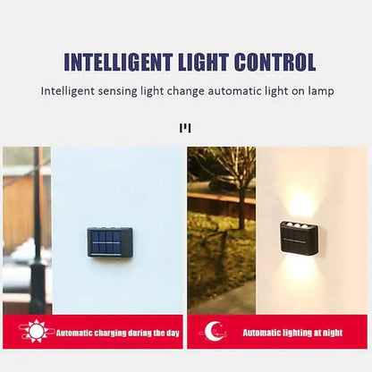 2-Pieces: Outdoor Wall Light Solar Waterproof LED Light