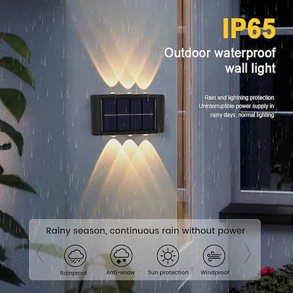 2-Pieces: Outdoor Wall Light Solar Waterproof LED Light