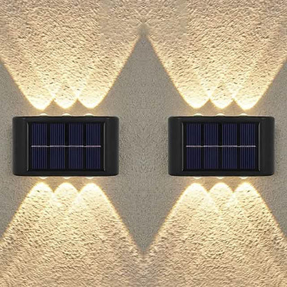 2-Pieces: Outdoor Wall Light Solar Waterproof LED Light