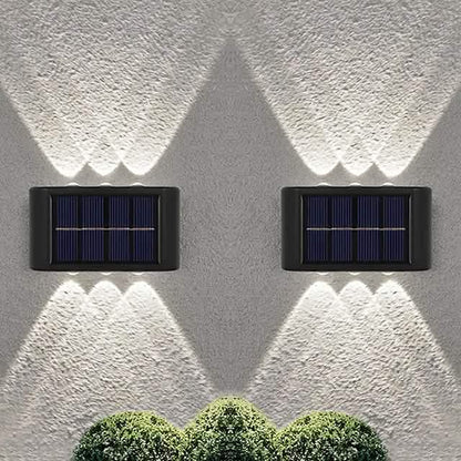 2-Pieces: Outdoor Wall Light Solar Waterproof LED Light