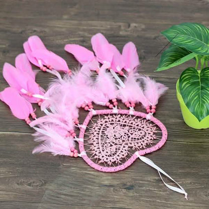 2-Pieces: Romantic LED Dream Catcher with Feather Dreamcatcher Night Light