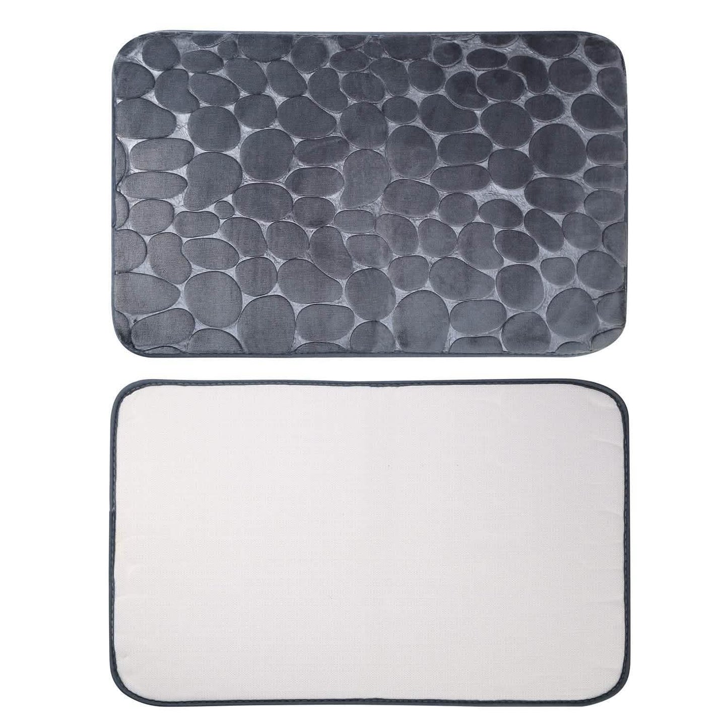 2-Pieces Set: Bathroom Rugs Luxury Flannel Non-Slip