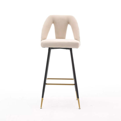 2-Pieces Set: Contemporary Upholstered Barstool