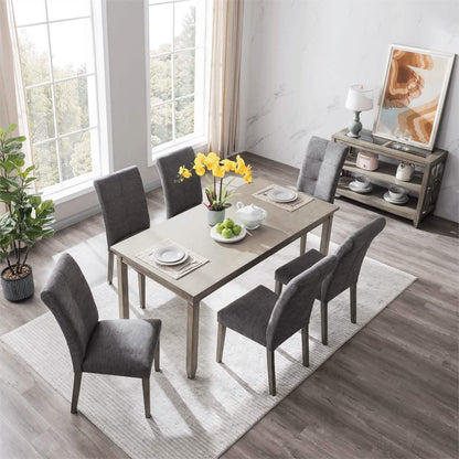 2-Pieces Set: Dining Room Chairs with Solid Wood Legs