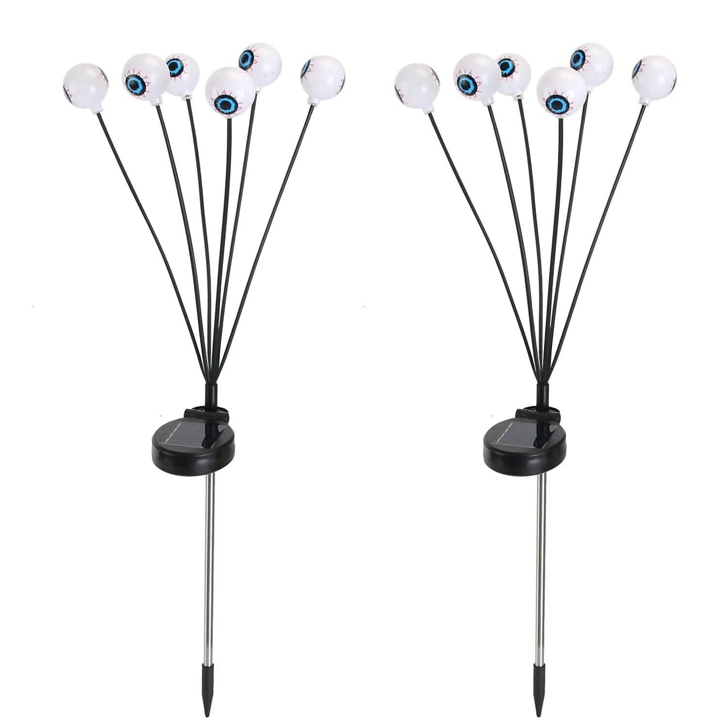 2-Pieces: Solar Scary Eyeball Lights Halloween Decoration Swaying Light