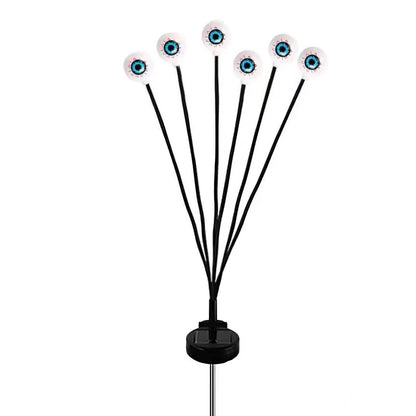 2-Pieces: Solar Scary Eyeball Lights Halloween Decoration Swaying Light