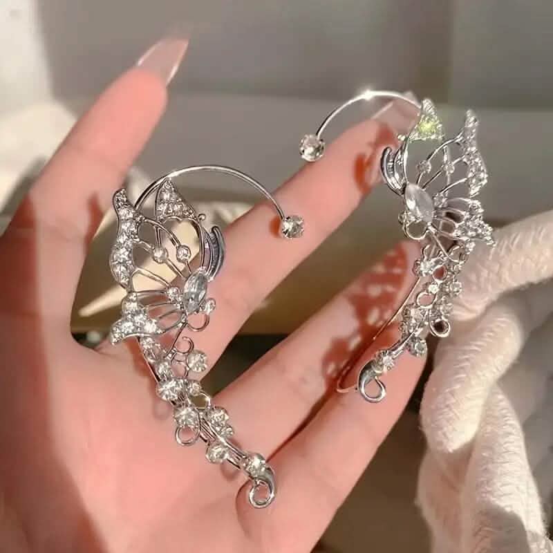2-Pieces: Trendy Minimalist Style Hip Hop Hollow Butterfly Ear Climber