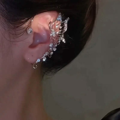 2-Pieces: Trendy Minimalist Style Hip Hop Hollow Butterfly Ear Climber