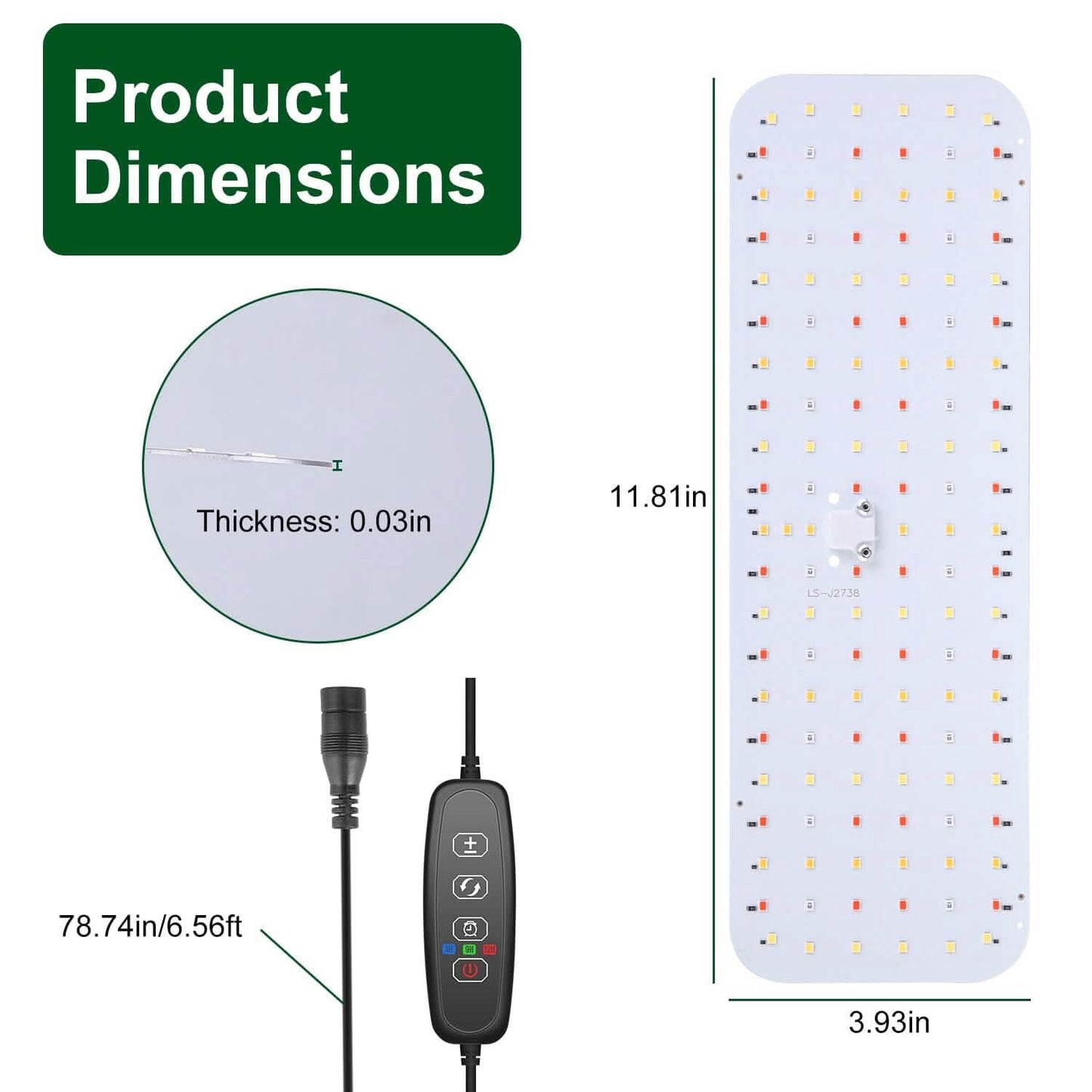 2-Pieces: Ultra-Thin LED Grow Lights for Indoor Plants with 126 LEDs