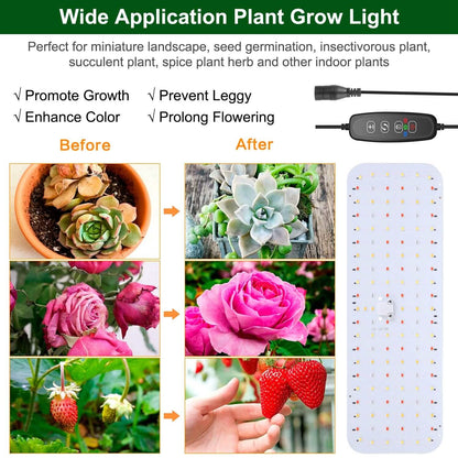 2-Pieces: Ultra-Thin LED Grow Lights for Indoor Plants with 126 LEDs