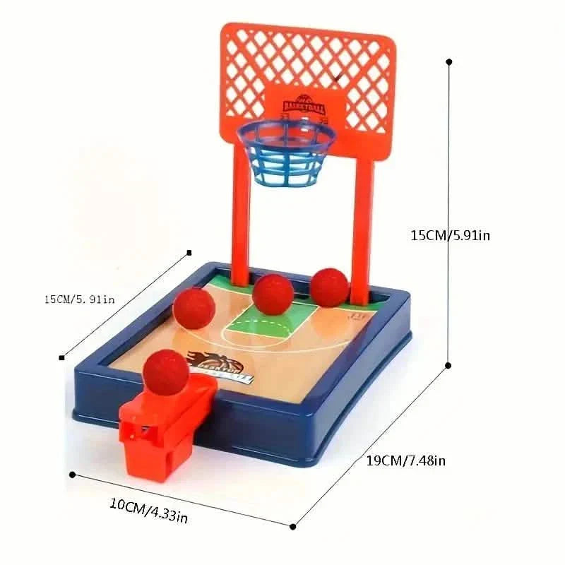 2-Player Finger Basketball Hoop Game - Tabletop Sports Toy for Youngsters Party Fun