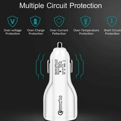 2-Port USB Fast Car Charger Adapter
