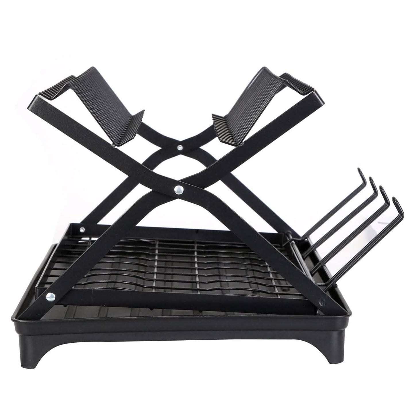2-Tier Dish Drying Rack with Cup Holder and Drainboard