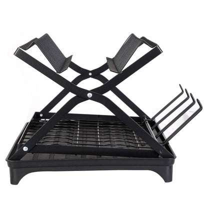 2-Tier Dish Drying Rack with Cup Holder and Drainboard