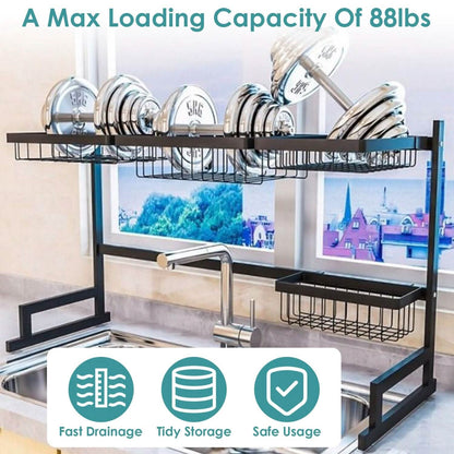 2-Tier Over the Sink Dish Drying Rack