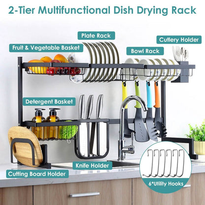2-Tier Over the Sink Dish Drying Rack