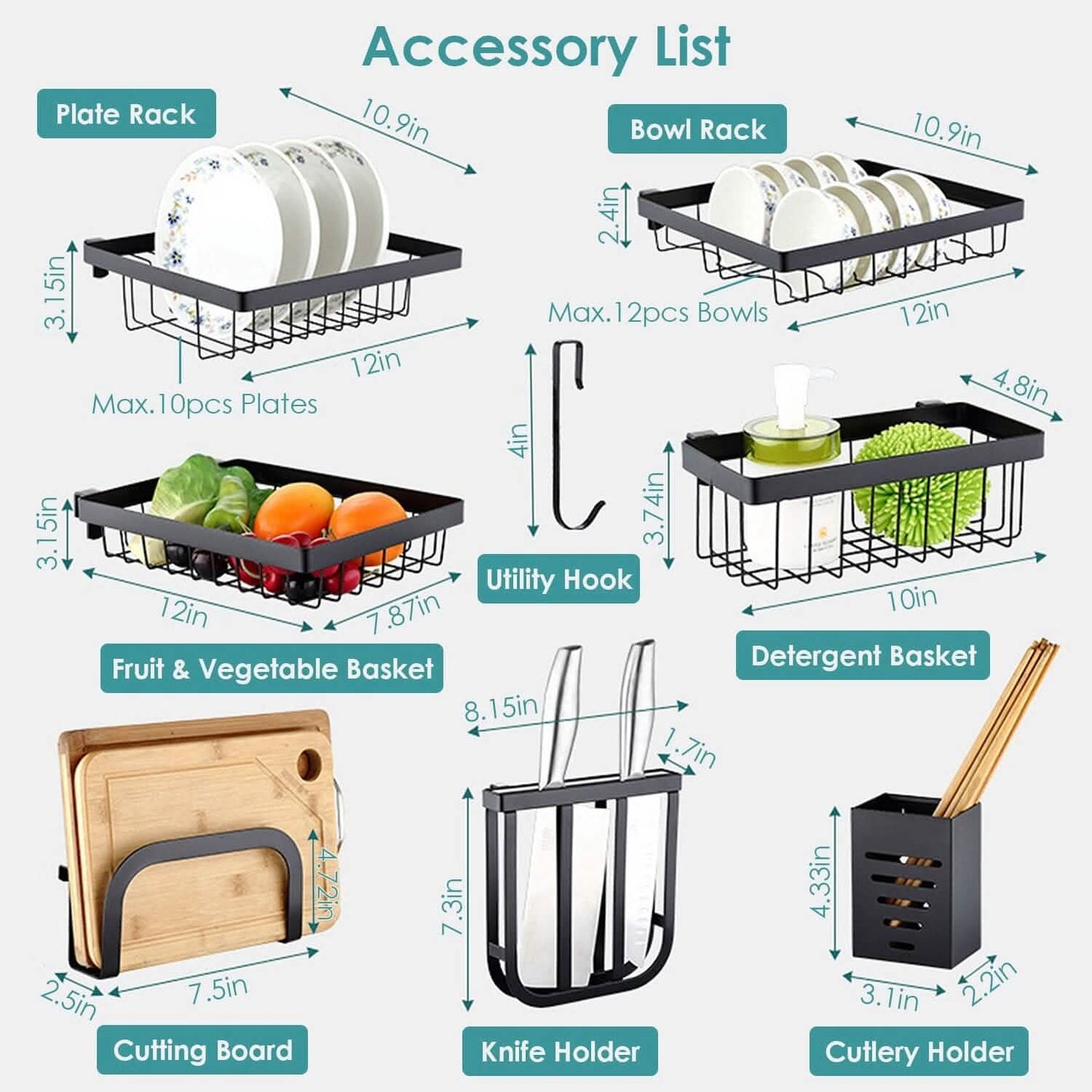 2-Tier Over the Sink Dish Drying Rack