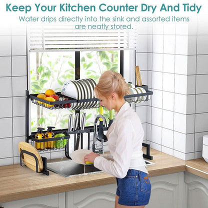 2-Tier Over the Sink Dish Drying Rack