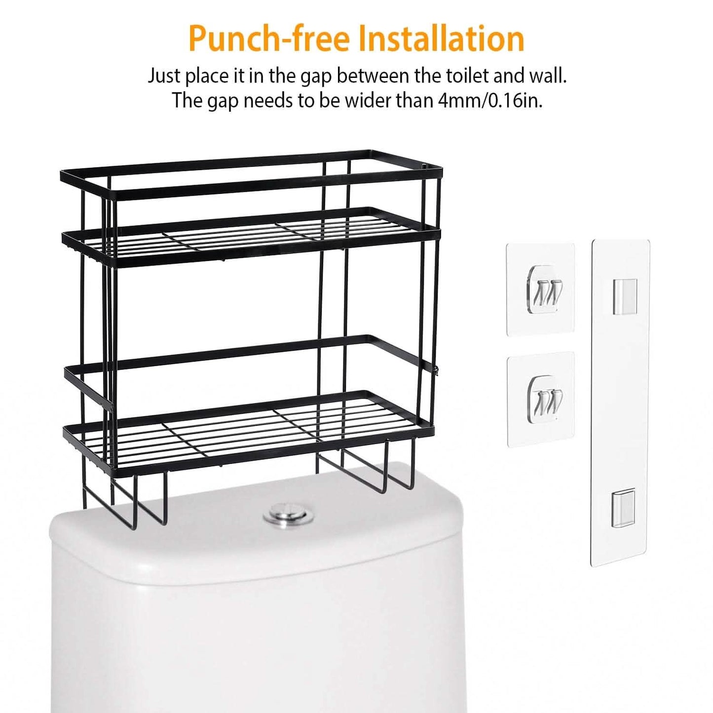 2-Tier Over the Toilet Storage Shelf Rack