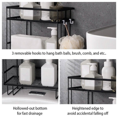 2-Tier Over the Toilet Storage Shelf Rack
