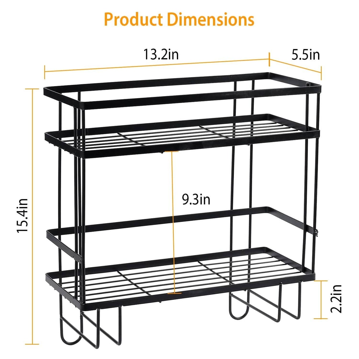 2-Tier Over the Toilet Storage Shelf Rack