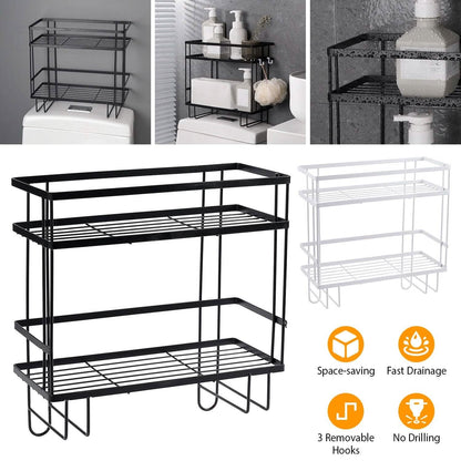 2-Tier Over the Toilet Storage Shelf Rack