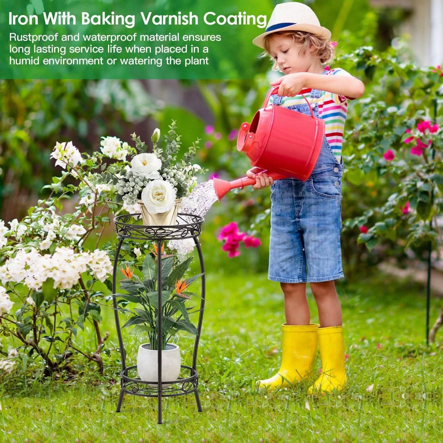 2-Tier Tall Plant Stand Rack Holder