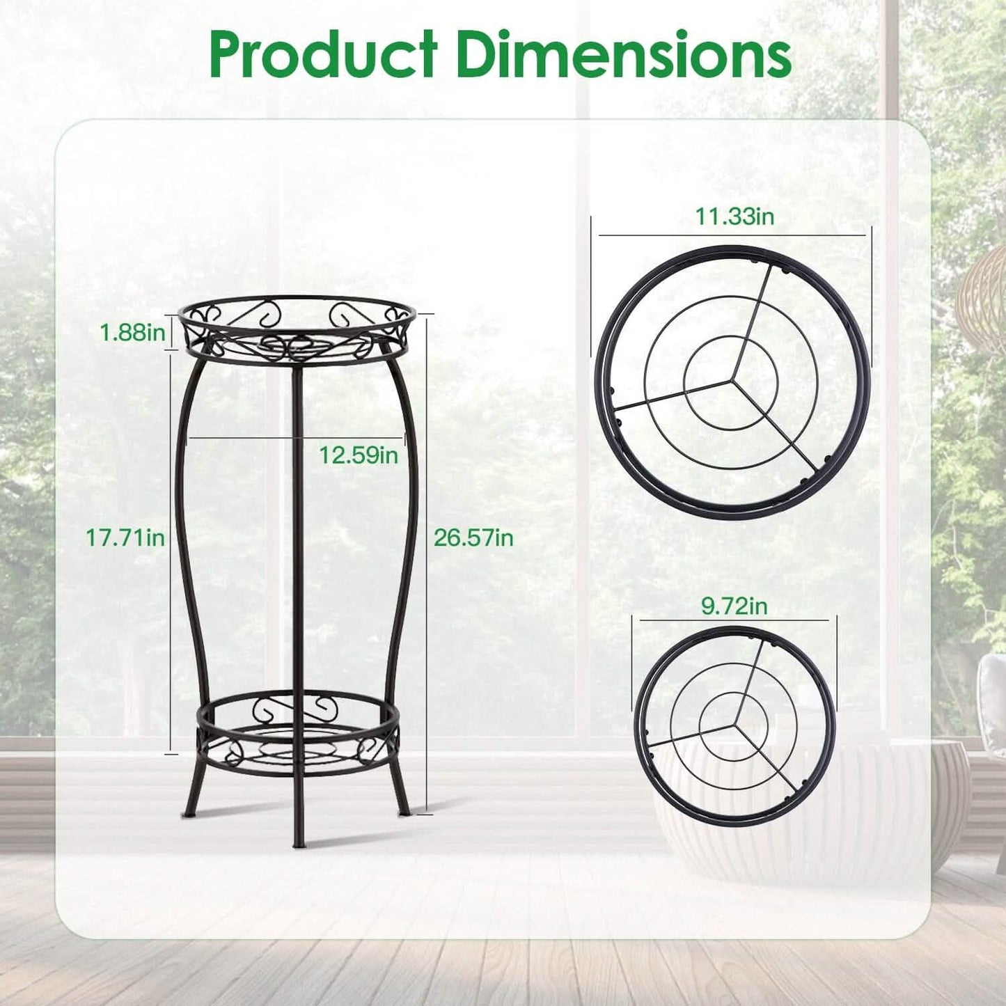2-Tier Tall Plant Stand Rack Holder