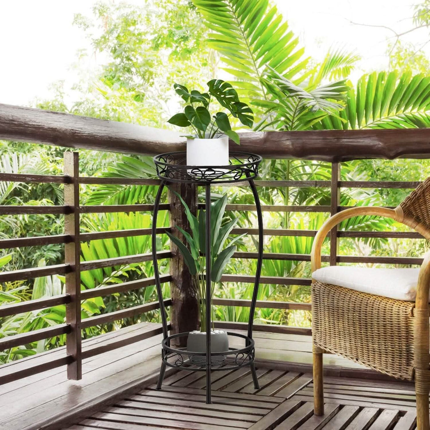 2-Tier Tall Plant Stand Rack Holder