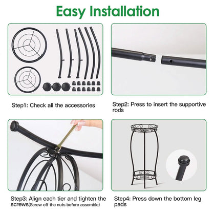 2-Tier Tall Plant Stand Rack Holder