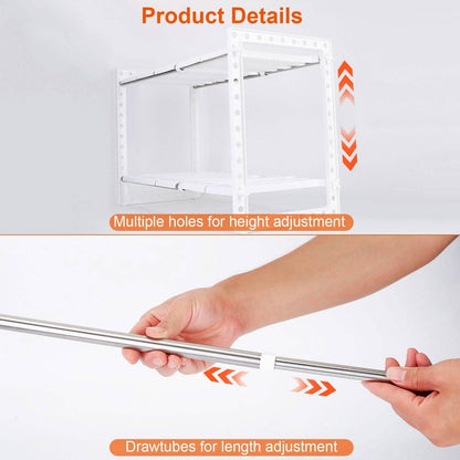 2-Tier Under Sink Organizer Retractable Space Saving Storage