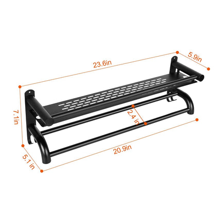 2-Tier Wall Mounted Towel Rack