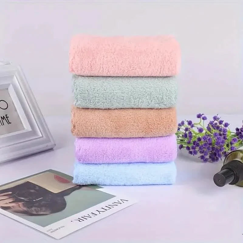 20-Pack: Polyester Hand Towels, 200gsm Knit Fabric, Soft Absorbent Square Bath Towels