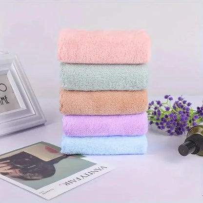 20-Pack: Polyester Hand Towels, 200gsm Knit Fabric, Soft Absorbent Square Bath Towels