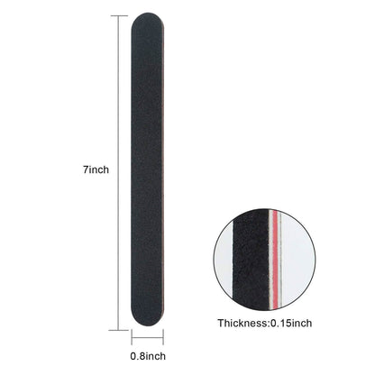 20-Pack: Professional Double Sided 100/180 Grit Nail Files