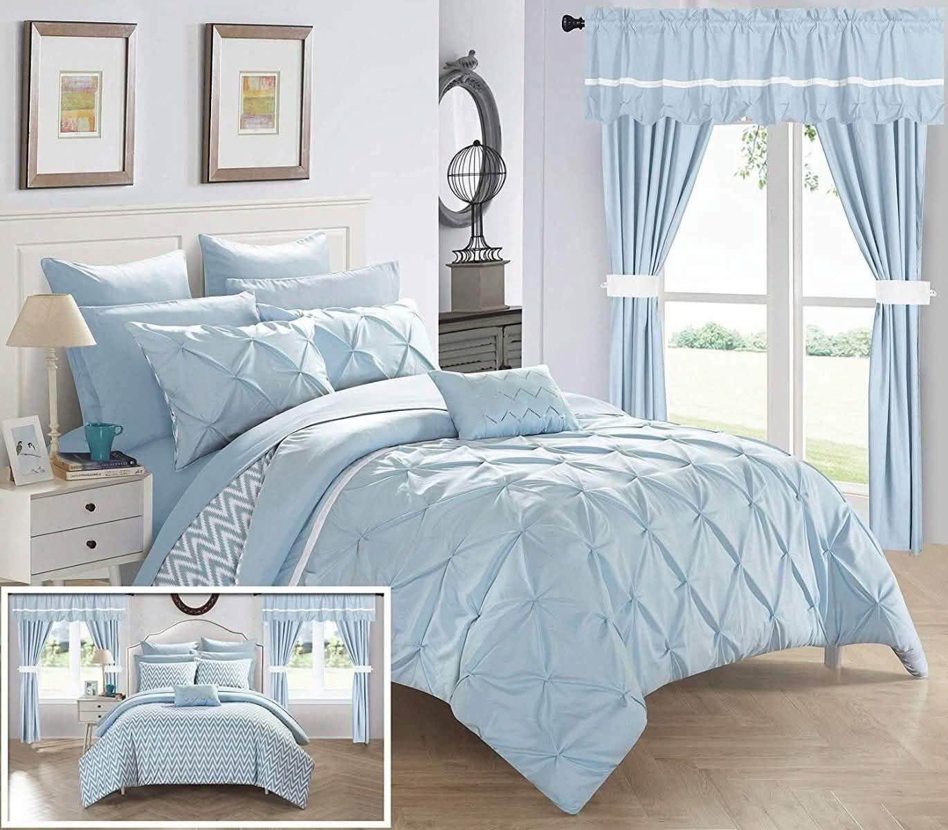 20-Piece: Knoxville Reversible Comforter Complete Bed