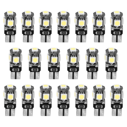 20-Piece: T10 SMD5050 LED Light Bulbs