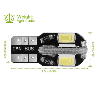 20-Piece: T10 SMD5730 LED Light Bulbs