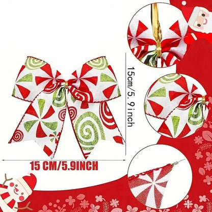 20-Pieces: Christmas Tree Bow Decorations