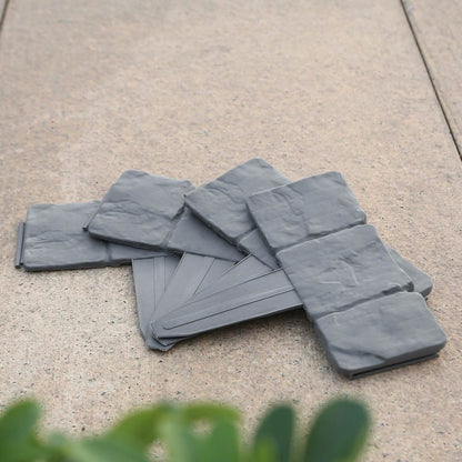 20-Pieces: Plastic Cobbled Stone Effect